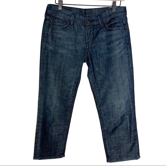 Citizens of Humanity dark wash cropped low rise straight leg jeans size 28 B112 - Picture 1 of 5